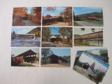 Postcards of Ohio Covered Bridges, including Orwell, Clinton County, Hanoverton, Ohio and Others,