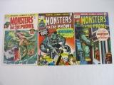 Monsters On The Prowl Vol 1 Nos 16, 28-29 Apr 1972, Jun-Aug 1974, Three Comics by Marvel Comics