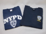 Two NYPD Shirts size Medium and XL, 14 oz