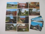 Postcards of Vermont Covered Bridges, including Lancaster, Danville, Pittsford, Cambridge Junction