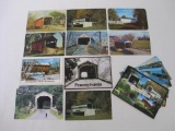 Postcards of Pennsylvania Covered Bridges, including Lewisburg, Denver, Lancaster County PA and
