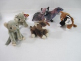 Ty Beanie Babies, Includes Five Beanie Babies Including Batty, Pounce, Scat and More, 1.5lbs