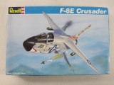 Revell F-8E Crusader Model Kit, 1/72 Scale, Unassembled, No. 4364, 1988 In Original Box, 8 oz