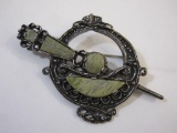 Irish Connemara Marble Pin/Brooch