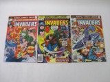 The Invaders Vol 1 Nos 4, 10-11, Jan, Nov-Dec 1976, Three Comics by Marvel Comics Group, 6oz