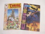 Two Valiant Comic Books: Shadowman No. 1 Yearbook 1994 and Turok Dinosaur Hunter No. 1 (July 1993),