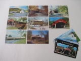 Postcards of New Hampshire Covered Bridges, including Conway, Groveton, Jackson NH, and Others,