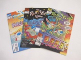 Three The Ren & Stimpy Show Comic Books Nos. 3, 7 & 10, Feb-Sept 1993, 5 oz