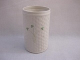 Belleek Everyday Shamrock Utensil Holder, new in box, 2 lbs 4 oz