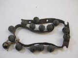 Vintage Collar of Sleigh Bells, see pictures AS IS, 1 lb 8 oz