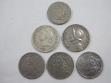 Foreign Coins from Central and South America including 1920 Cuba 5 Centavo, 1961 Dominican Republic
