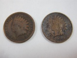 Two US Indian Head Pennies: 1889 and 1906