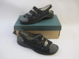 Clarks Springers Black Sunbeat Sandals, size 9W, new in box, 1 lb 12 oz