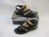 SAS Shoemakers Tabby Black Sandals, size 9W, new in box, 1 lb 9 oz
