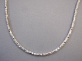 Long Sterling Silver Rolled Necklace, 28.2 g