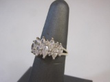Beautiful Sterling Silver CZ Ring, size 6.75, 3.8 g total weight