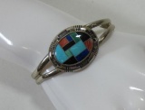 Sterling Silver Southwestern Style Cuff Bracelet, 23.1 g