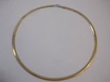 Beautiful 14K Gold Omega Chain Necklace, 17.5 g