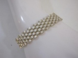 Sterling Silver Bracelet with Woven Design, 21.0 g