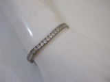 Sterling Silver CZ Tennis Bracelet, 13.7 g