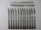 Twelve International Steak Knives with 2 Piece Carving Set, Casino Pattern Stainless Steel, made in