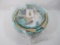 Gourmet Basics by Mikasa Opal 3-Tier Basket, Aqua, New in Package