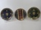 Three Hand Decorated Plates, 10.25 inch