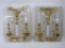 Bethlehem Lights Set of 6 Electric Window Candles with 4 Functions, White with Brass Style Base, 10
