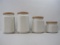 Nikko Classic Collection White Octagon Canister Set, 4 Pieces, made in Japan, New