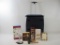 Dbest Smart Cart Rolling Tote with Main Street Collection Palm Tree Wine Glass, Practical