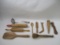 Vintage Kitchen Items, including Wooden Masher, Paddles and Spoons, Ricer and more