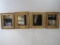 Four Framed Mirrors, Gold tone Coated Wood Frames, approx 11 x 13 inches, International Bazaar, made