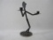Welded Metal Candle Holder, approx 12 inches Tall