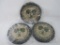 Set of Twelve Shamrock Trivet Mats by Artist Susan Burd, 10 x 10 inch Round Braided 100% Natural