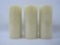 Candle Impressions Set of 3 Flameless Pilar Candles, 8 inch, Ivory, Batteries Not Included
