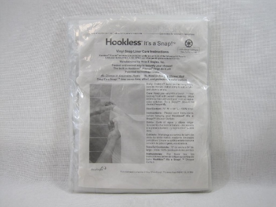 Hookless It's a Snap 3 Vinyl Shower Liners, Frost, New in Package
