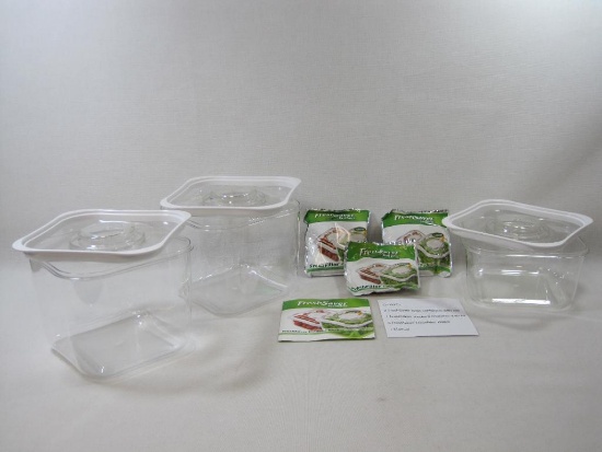 FreshSaver Set of 3 Fruit and Produce Keepers, 2 Liter with FreshFilter Packs, by the makers of