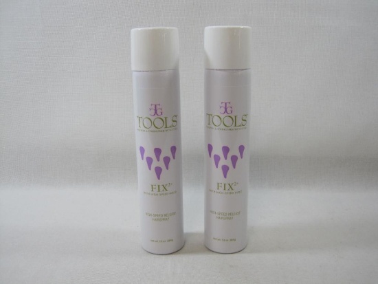 Two Calista Tools Fix2 Hi-Speed Release Hair Spray with High Seed Hold, 10 oz Cans