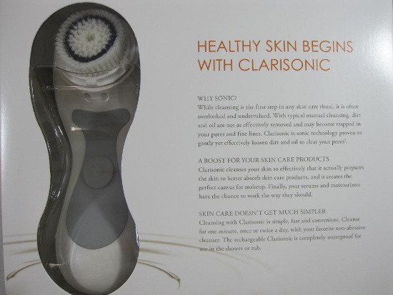 Clarisonic Classic Sonic Skin Cleansing Kit, Rechargeable 2 Speed, White, plus Set of Two