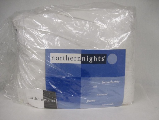 Northern Nights Down Comforter, 101 inches by 86 inches, 100% Cotton Shell, Dry Clean Only - New in