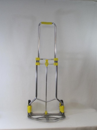 Folding Hand Truck/ Cart With Extending Handle in Yellow, Stated 330lbs Capacity