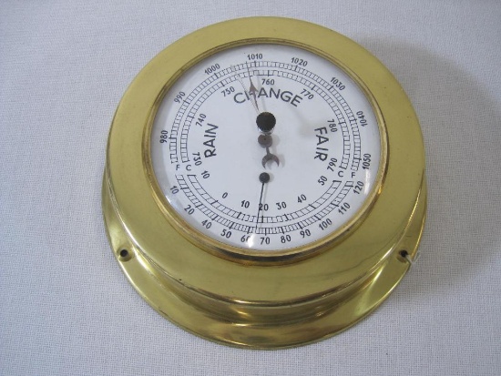 Brass Plated Barometer