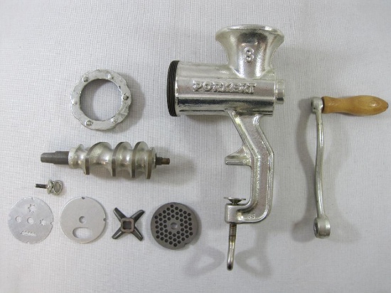 Porkert Hand Grinder, #8 Clamp-On with Accessories