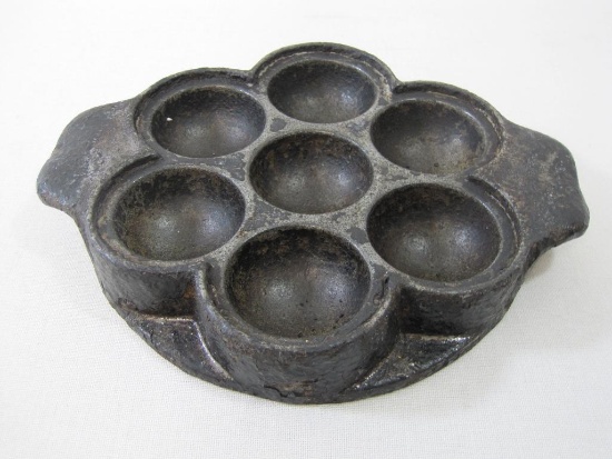 Norwegian Aebleskiver Cast Iron Biscuit/Muffin/Egg Pan, Heavy