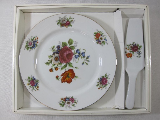 Andrea by Sadek Cake Service Set, Plate and Knife