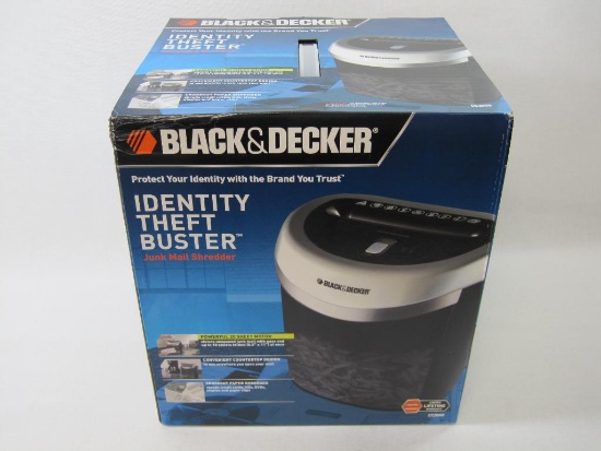 Black & Decker Identity Theft Buster Junk Mail Shredder, 20 Sheet Motor, Crosscut Paper Shredder,