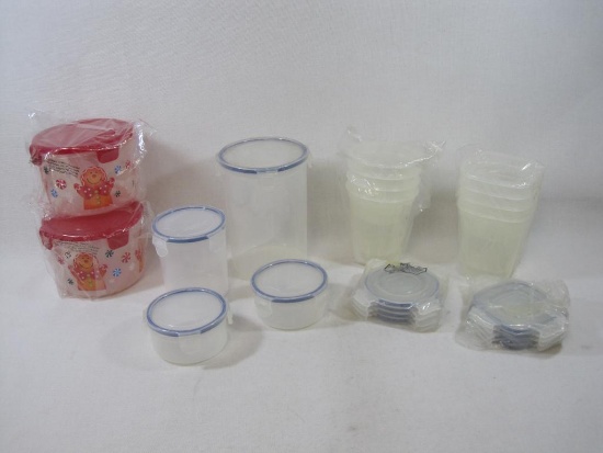 Lock & Lock New 12 Piece Clear Plastic Container Set with Two 1.4 Quart Plastic Storage Bowls with