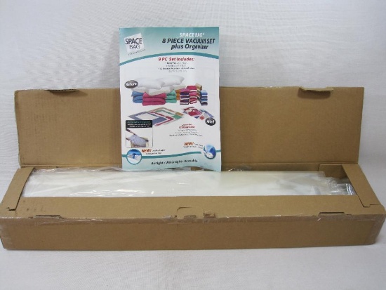 Space Bag 8 Piece Vacuum-Seal Storage Set plus Teal Organizer, New in Box