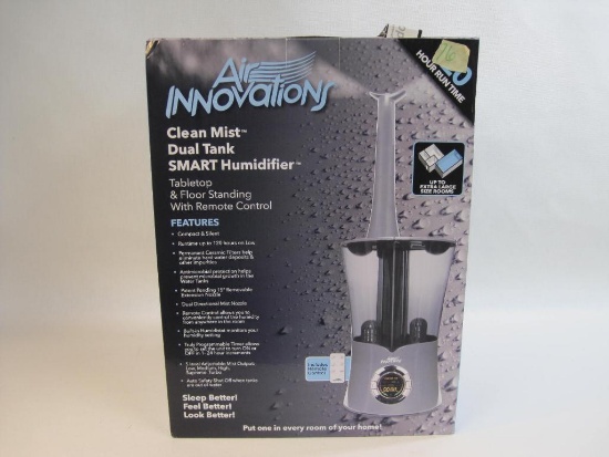 Air Innovations Clean Mist Ultrasonic Dual Tank Smart Humidifier, with Remote Control, New in Box