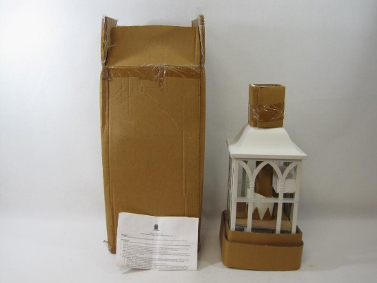 Bethlehem Lights Cathedral Lantern with Luminara Flameless Candle, Antique White, 18 inches Tall,